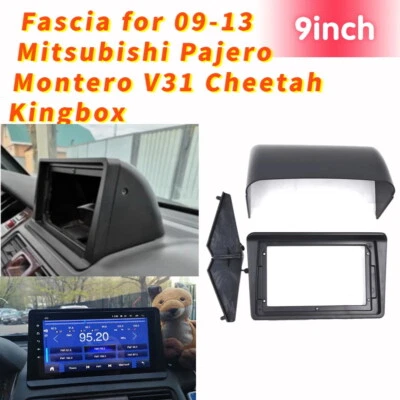 2 Din 9inch Car Radio Fascia Panel Frame for Mitsubishi Montero Cheetah Kingbox - Image 1 of 4