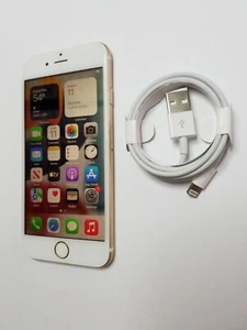 Factory Unlocked Apple iPhone 6S White Gold 64GB IOS Cell Phone Cricket Boost - Afbeelding 1 van 5