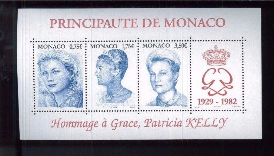 Hoja de recuerdo Princess Grace Kelly - Mónaco #2349 (azul) MNH -E19 Foto 1 de 1