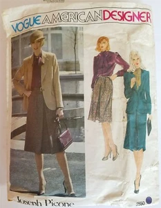 Vogue Joseph Picone Misses Jacket, Skirt and Blouse Pattern 2550 Size 12 Cut - Picture 1 of 3