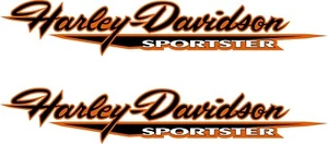 Fits Harley Davidson Gas Tank Vinyl Decals Sportster 1.3" x 7.5" Set of 2 - Picture 1 of 1