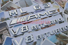 ML63+ AMG + V8 BITURBO Letters Trunk Embl Badge Sticker for Mercedes Benz Mercedes-Benz ML