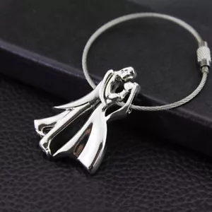 Fashion Couples Wire Rope Key Chain Key Ring Keychain Pendant Wedding Gift - Picture 1 of 4