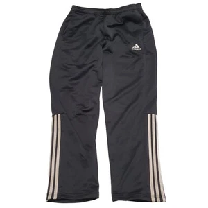 Adidas Sports Joggers Straight Leg Black Drawstring Uk Men's L W34 L30 E995 - Picture 1 of 4
