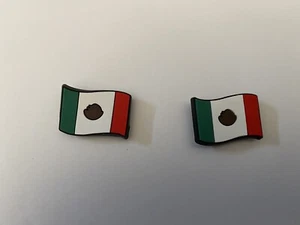 Mexico Flag Charms For Crocs Set of 2 - Picture 1 of 2