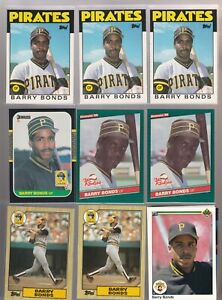 LOT OF (50) BARRY BONDS CARDS, w/ 8 RC'S & A FEW INSERTS, PIRATES, GIANTS, 22324