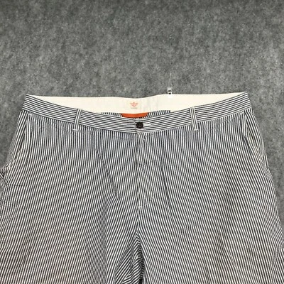 Pantalones Cortos Dockers Para Mujer Talla 42 Peso de Verano Azul Blanco Rayas Ferrocarril Seersucker Foto 1 de 4