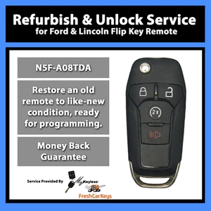 Servizio Sblocco Reflash per Ford Telecomando Keyless Ingresso Flip-Key Fob N5F-A08TDA - Foto 1 di 7