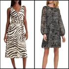 Lot of 2 Women's Dresses Ralph Lauren Calvin Klein NWT Zebra Paisley Metallic 2P