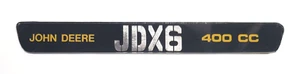 Emblema de capucha para moto de nieve John Deere JDX6 con reproducción adhesiva - Imagen 1 de 6