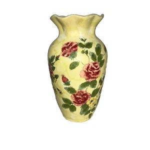 Vintage Chintz Floral Vase Rare Find! BEAUTIFUL COLORS...MATTE OUTSIDE FINISH - Picture 1 of 7