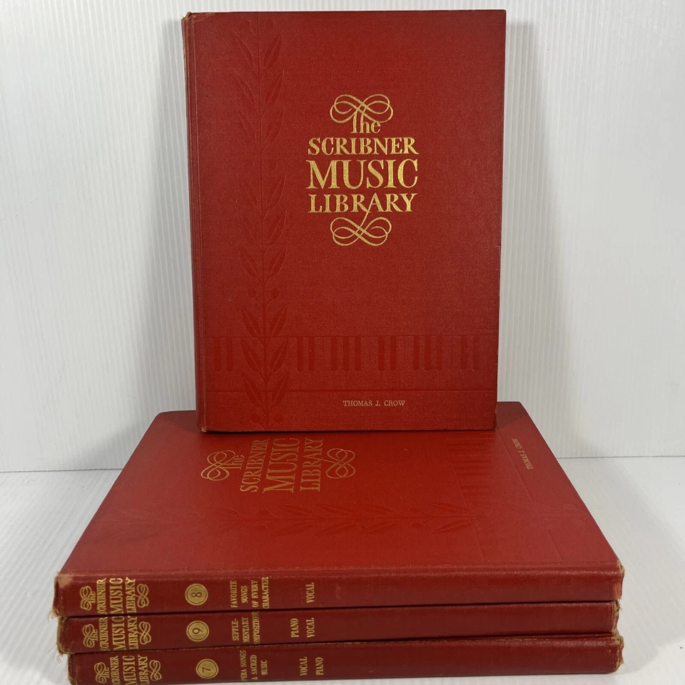 Scribner Music Library Lot 4 Piano Vocal Vintage Sheet Music Collection 1950 Red - Image 1 of 4