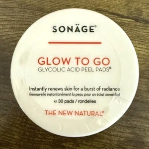 Sonage Glow To Go Glycolic Acid Peel Pads 30 Pads Pack Exfoliate Brighten Glow - Picture 1 of 6