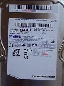500 GB Samsung HD502IJ/Y | PN: ..21KQ8.. | 2008.08 | Placa PCB OK #405-408 - Imagen 1 de 2