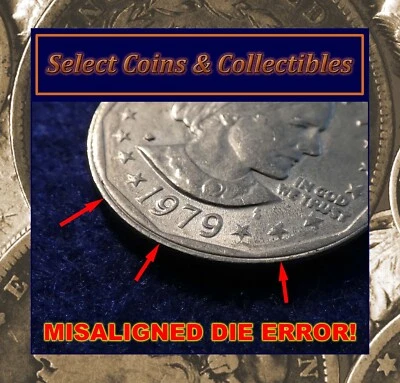 1979-P Susan B Anthony Dollar with Misaligned Die Error #2346 - Image 1 of 4