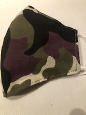 Face Cover mask washable, Home Made Individual Lovely Green Camouflage/plain