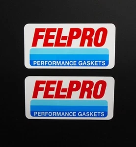 2x FEL-PRO decals 70's 80's sticker graphics NHRA Racing Sponsor Truck Outlaw - Picture 1 of 2