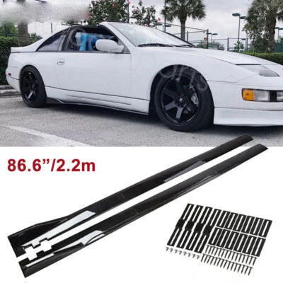 Gloss 86.6'' Side Skirt Extension Rocker Panel Splitter Lip For Nissan 300zx z32 - Imagem 1 de 4