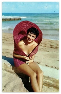 Rose Marie Sweet Pinup Risque Bikini Cheesecake Beach Amateur Model Postcard A6 - Picture 1 of 2