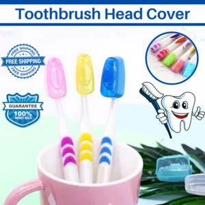 Cubiertas de cepillo de dientes portátiles viajes camping Reino Unido soporte cabezal de cepillo tapa estuche juegos - Imagen 1 de 7
