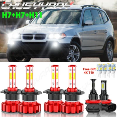 Kit de 6 faros antiniebla de haz alto/bajo LED para BMW X3 2004 2005-2014 Foto 1 de 4