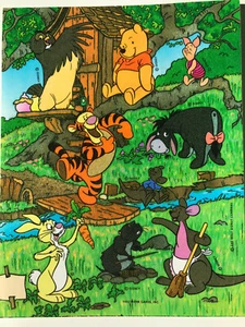VTG Hallmark Stickers Winnie The Pooh Piglet Tigger Eeyore Hundred Acre Woods - Picture 1 of 1