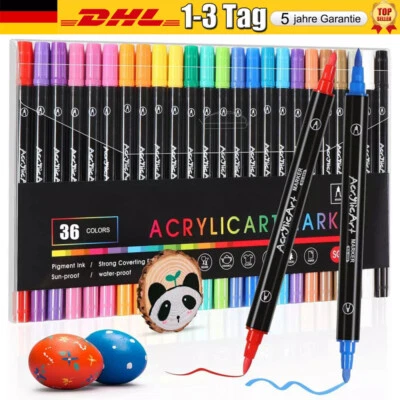 Acrylstifte für Steine Wasserfest 36 Farben Marker Stifte zum Steine Bemalen DHL - Bild 1 von 4