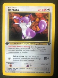 Pokemon 1st Edition 66/82 Rattata Team Rocket Common NM - Picture 1 of 2