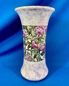 Jarrón Wilkinson Royal Staffordshire 11"H rosas lavanda - Imagen 1 de 6