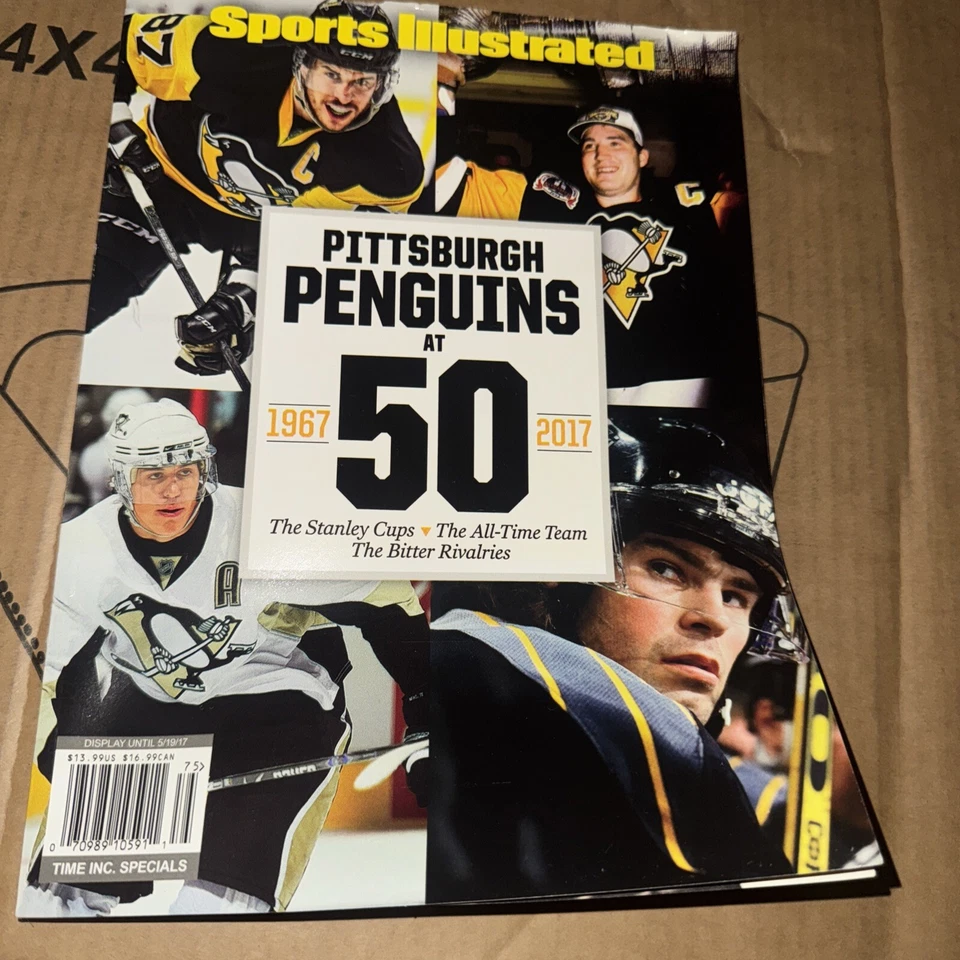 Pittsburgh Penguins Sports Illustrated At 50 1967-2017 Crosby Lemieux Jagr - Изображение 1 из 1