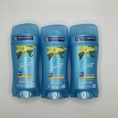 Secret Cozy Vanilla Deodorant Antiperspirant 48Hr Protection Invisible Solid 3PK - Image 1 of 3