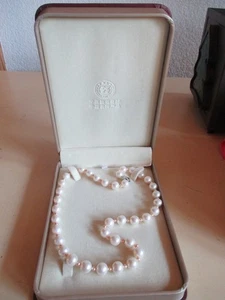 Japanische reine Perlenkette 4 cm Qualität AAA + 18" geknotet mit kleinen Perlen - Bild 1 von 5