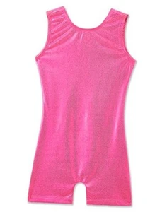 Gymnastics Leotards for Girls 2-12 Years Old Sparkly 3T / 4T Hot Pink - Picture 1 of 7