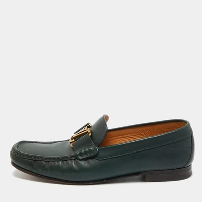 Mocasines Louis Vuitton Montaigne de cuero verde talla 405 Foto 1 de 4
