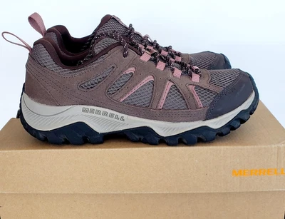 Tênis de caminhada Merrell feminino (tamanho 8,5 médio) esporte marrom carvalho camurça e malha - Imagem 1 de 4
