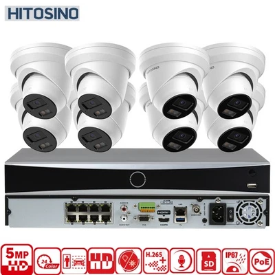 Lote de 256 Mbps Sistema de Cámara de Seguridad IP Color 8 canales 5 MP MIC AI 2SATA POS 8POE NVR Foto 1 de 4