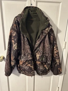 10X Men’s Camo Realtree Reversible Fleece Coat With Hood Size 2X - Picture 1 of 20
