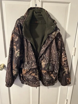 10X Men’s Camo Realtree Reversible Fleece Coat With Hood Size 2X - Image 1 of 4
