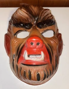 Vintage 70s Wolfman Werewolf Halloween Mask Ben Cooper Monster Wolf Costume 70’s - Picture 1 of 10