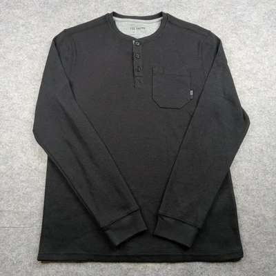 Camisa Fox Racing Para Hombre Mediana Negra Henley Térmica Tejida Waffle Manga Larga Bolsillo Foto 1 de 4