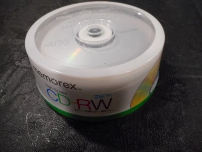 Memorex 超高速 CD-RW 25 件装全新未拆封可重写光盘 700MB,80 分钟,12X — 第 1/4 张图片