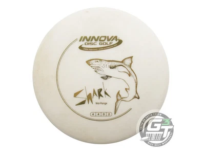 USED Innova DX Shark 150g Ivory Gold Foil Midrange Golf Disc - Image 1 of 2