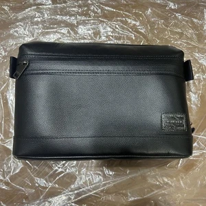 Porter Guard Clutch Bag Leather Black Business Waterproof 033-05067 Used JAPAN - Picture 1 of 4