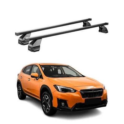 Barras transversales superiores de techo Fix Point para Subaru XV Crosstrek 2013-2015 negras 2 piezas Foto 1 de 4