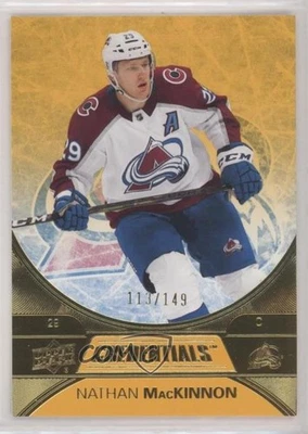 2021-22 Upper Deck Credentials Orange /149 Nathan MacKinnon #4 - Image 1 of 2