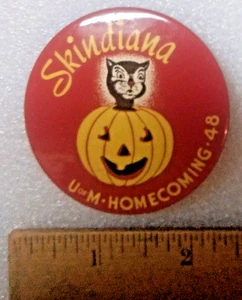 1948 U of M M Minnesota Gopher Football Pinback Indiana 2,75" Minneapolis SCHÖN - Bild 1 von 3