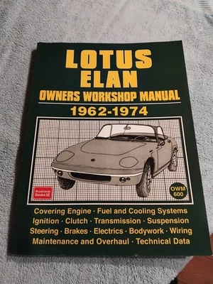Lotus Elan Owners Workshop Manual 1962-1974 VGC 1600 Series 1 2 3 4 Plus 2 2S +2 — 第 1/4 张图片