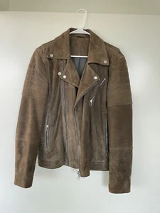 giacca biker camoscio uomo selezionato - Foto 1 di 5