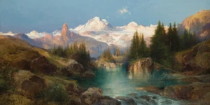 Impresión de arte giclee Snowy Range por Thomas Moran Museum envío gratis - Imagen 1 de 4