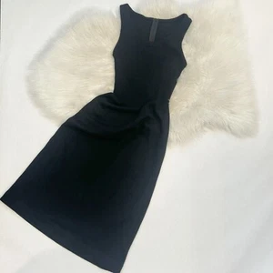 Vestido midi suéter vintage sin mangas vintage sin mangas con cuello redondo tejido Santana años 70 M - Imagen 1 de 10